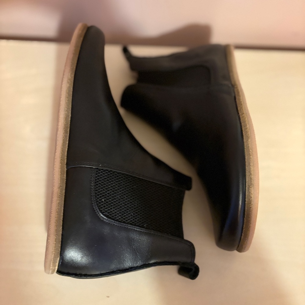 Groundz Handmade Leather Clay Chelsea Boots Shoes Barefoot Earthing Black 38 - Picture 5 of 12